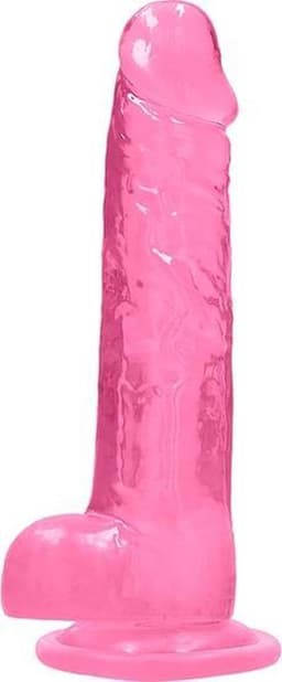 8" / 20 cm Realistic Dildo With Balls - Pink — thumbnail 5
