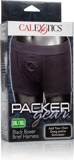 CalExotics - Boxer Brief Harness - Strap On Harness Zwart L/XL — thumbnail 2