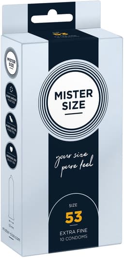 MISTER SIZE 53 Ultra Dunne M condooms (10 pack) — thumbnail 2