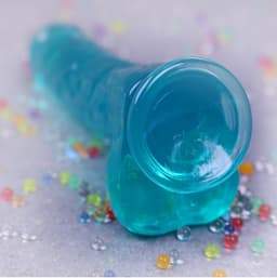 9" / 23 cm Realistic Dildo With Balls - Purple — thumbnail 3
