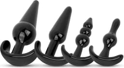 Butt Plug Set 4 Stuks - Zwart — thumbnail 4