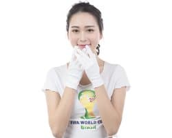 Witte Katoenen Handschoen Wit L - Handschoen L Wit – Munt Handschoen - Gezondheidszorg - Ziekenhuis - Beauty Center – Kapper - Jewelry - eczeem - allergie - juweliers – Handschoenen 100% Katoen maat L - 18 Stuks/9 Paar
