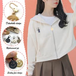 Dailygoods - Cosensi - Set van 8 Afneembare Ritssluitingschuivers met Smiley-gezicht — thumbnail 2