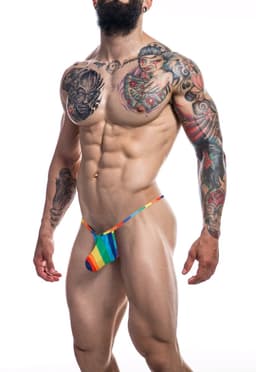 Cut4Men - Herenstring met Penis Pouch - Rainbow L/XL — thumbnail 1