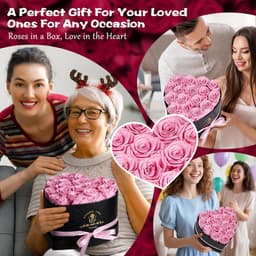 17 Stuks Cadeauset met Echte Gestoofde Rozen - Eeuwige Bloem in Hartvorm voor Vrouwen — thumbnail 5