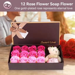 Kunstmatige Rozen Zeep Bloem Giftset voor Vrouwen - Romantisch Cadeau voor Valentijnsdag — thumbnail 3
