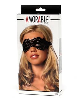 Amorable by Rimba - Kanten Oogmasker - One Size - Zwart — thumbnail 3