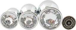 Banoch - Buttplug Aurora Clear Small - Metalen buttplug - Diamant steen - Wit — thumbnail 4