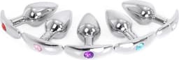 Kiotos - Aluminium buttplug Met Handvat En Sierkristal - Roze — thumbnail 5