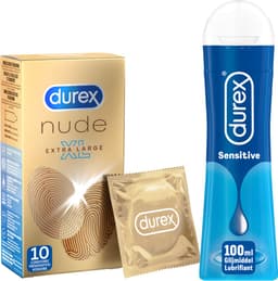 Durex - 10 stuks Condooms - Nude XL - 100 ml Glijmiddel - Play Sensitive - Voordeelverpakking — thumbnail 1
