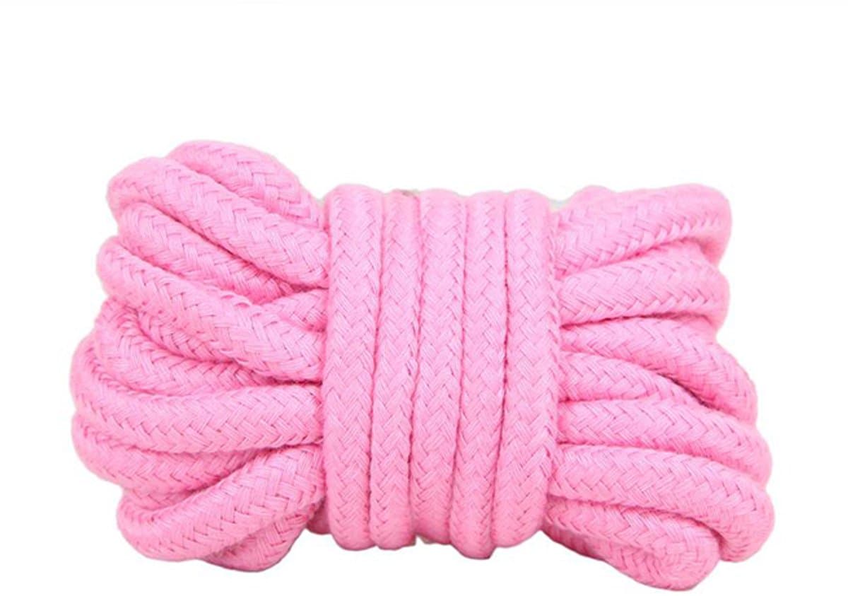 Zeloria Bondage Touw 10 Meter – Zacht Katoenen Bondage Rope 8 mm – Shibari Touw – BDSM Touw – Roze — afbeelding 1