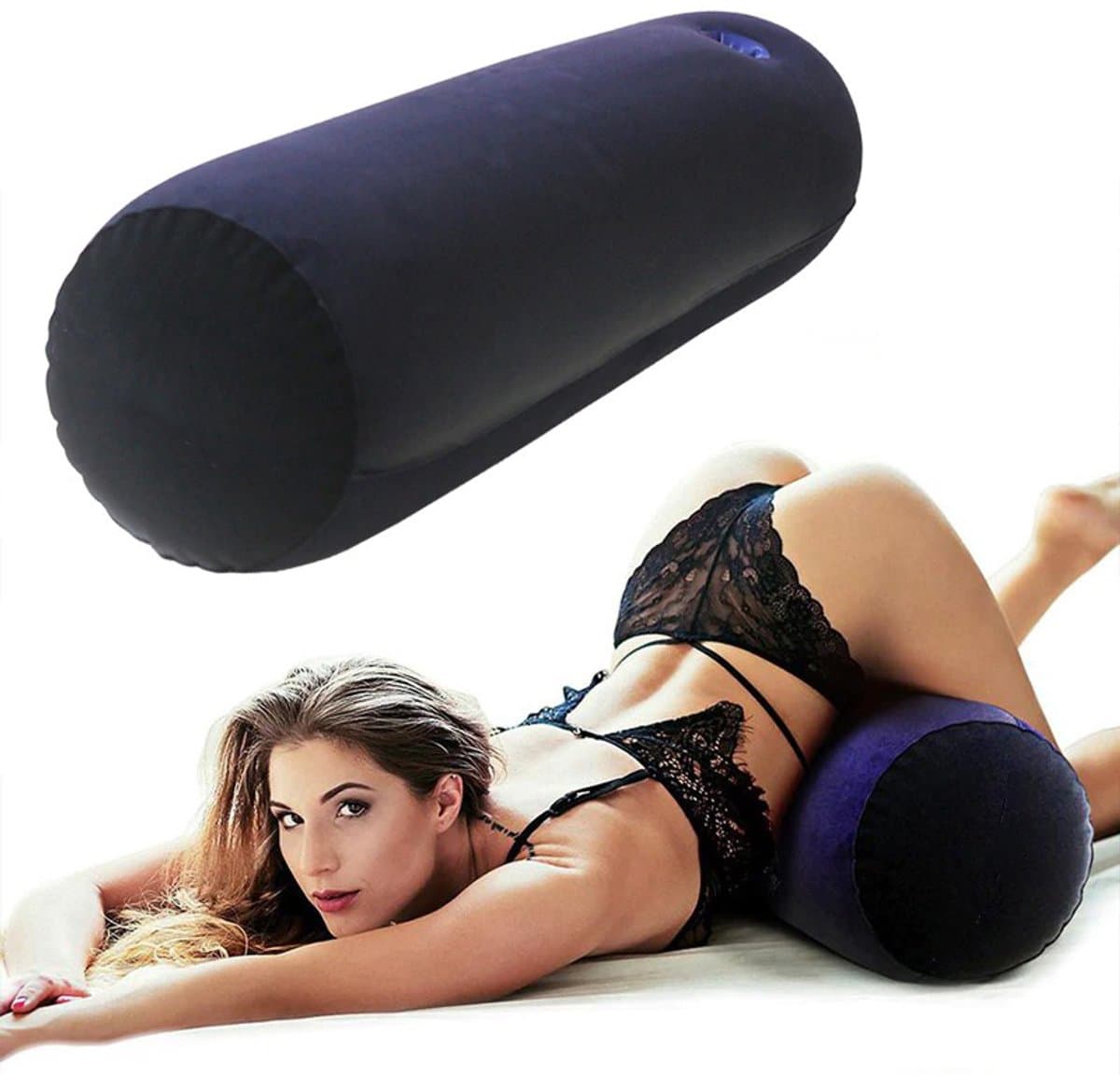 TRY. Love Sofa Official™ - Seksmeubel voor Vrouwen & Mannen - Seksaccessoires - Opblaasbaar seks kussen - met houder voor Masturbator, Dildo of Vibrator - Blauw — afbeelding 1