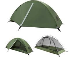 1-persoons backpacktent - lichtgewicht waterdichte vierpersoons campingtent, eenvoudig op te zetten, compacte dometent voor 1 personen, wandeltent voor 3 seizoenen, voor kamperen