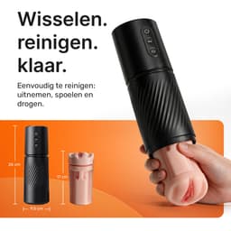 Sensual Desire® Trinity Automatische Masturbator voor Man - Pocket Pussy met 3 Verwisselbare Sleeves - Vibratie & Zuigkracht - Realistische Mond, Vagina & Anus - Sex Toys voor Mannen — thumbnail 4