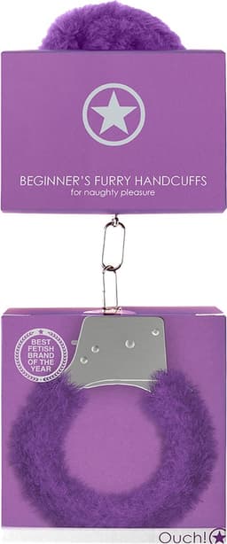 Shots Ouch! HandBoeien Beginner's Handcuffs Furry paars — thumbnail 5
