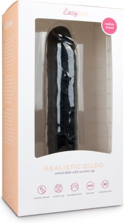 EasyToys - Realistische Dildo met Zuignap - 28,5 cm - Dildo's - Sex Toys voor Vrouwen en Mannen - Dildo Mannen Anaal - Zwart — thumbnail 3