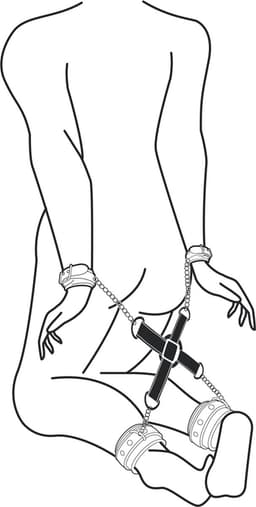 EasyToys - Kunstleren Hogtie - Duurzaam - Bondage Set - Handboeien - BDSM Set - BDSM Toys - Rollenspel Erotiek - Erotisch Spel - Sex Toys voor Vrouwen en Mannen - Zwart — thumbnail 2