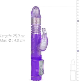 EasyToys - Stotende Rabbit Vibrator - Tarzan Vibrator - Vibrators voor Vrouwen - Sex Toys voor Vrouwen - Vibrators - G-Spot Vibrator - Clitoris Stimulator - Paars — thumbnail 3