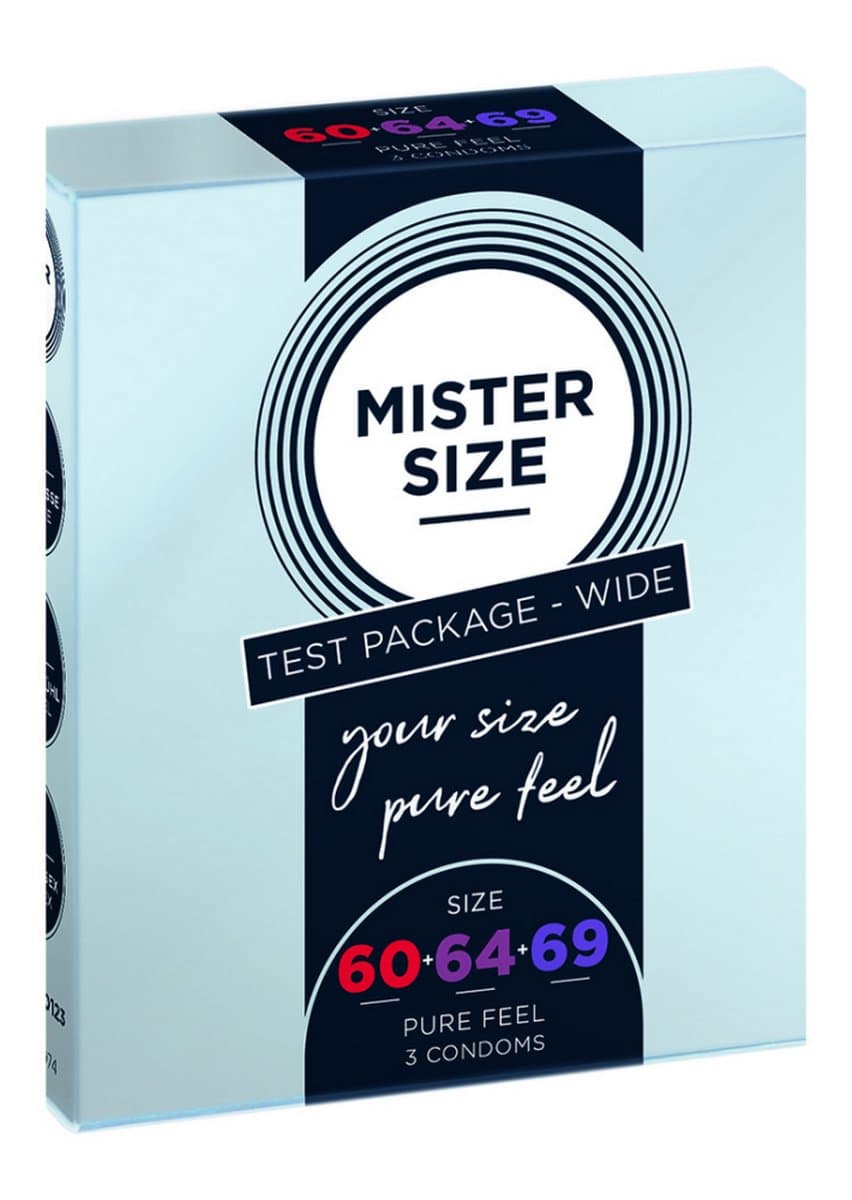 Mister Size TEST KIT - Condooms 60, 64, 69 mm - 3 Stuks transparant — afbeelding 1