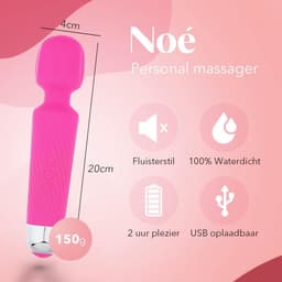 Essential Pleasure Noé - Magic Wand Vibrator - Vibrator-  Massagestaaf met Clitoris Stimulator – Vibrators voor Vrouwen – Vibrator voor Vrouwen - Roze — thumbnail 3