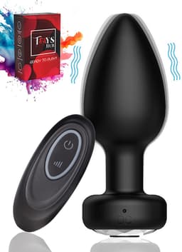 Toys Hub® Vibrerende Buttplug met Afstandsbediening - Ebook Anaal Genot - 10 Vibraties - Voor Mannen & Vrouwen - Waterproof - Vibrator - Buttplugs - Anaal Plug - Sex Toys - Siliconen - Zwart — thumbnail 1