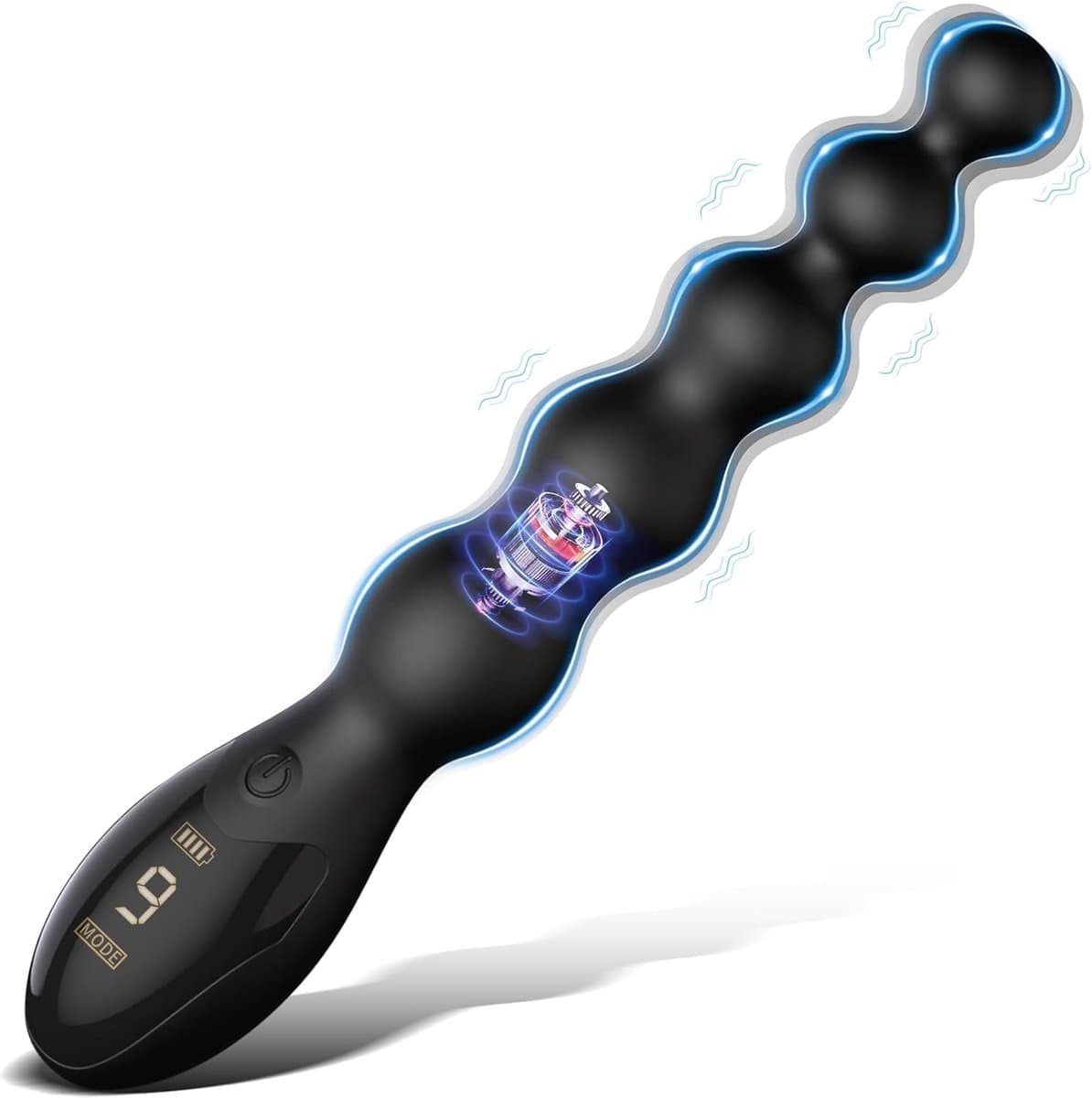 Lzwintrading - Anal Beads - Buttplug Vibrator - Siliconen Butt Plug Dildo met 9 Vibratie Standen - Vibrators voor Vrouwen en Mannen - Prostaat Stimulator - Clitoris Stimulator - Sex Toys voor Koppels - Anale Speeltjes Ballen - Anale Kralen Plug — afbeelding 1