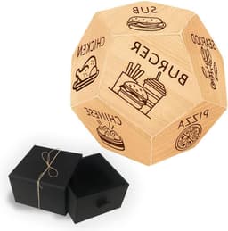 Allecto Plus - Houten Voedsel Dobbelstenen Set - 12 Soorten Voedsel - Huwelijksgeschenken - Grappig - Valentijnsdag - Vriend Vriendin - Sieraden Ring Doos — thumbnail 1