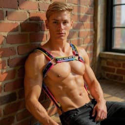 BUM BLING® - Regenboog Harnas voor Man - One Size - Gay Clubwear - BDSM Fetish & Pride — thumbnail 2