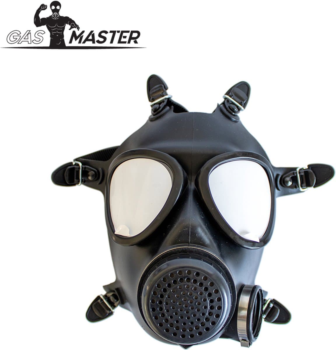 GASMASTER Army Gasmasker – Zwarte Lenzen — afbeelding 1