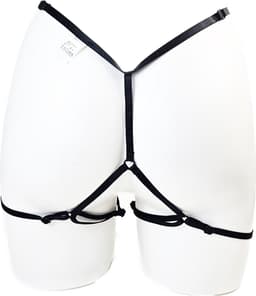 BamBella ® - Sexy Erotische bondage Open kruis Lingerie - Onesize - onderbroek onesize Zwart — thumbnail 4