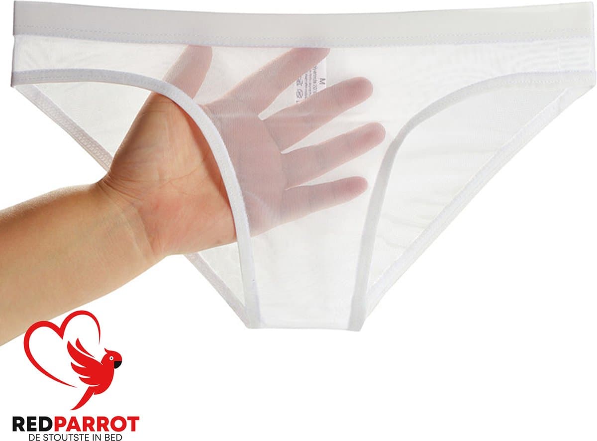 Transparante Zijde Onderbroek - Heren - Wit — afbeelding 1