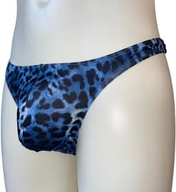 LekkerStout Heren Luipaard String - Blauw/Zwart - Sexy Herenondergoed | L | ( LS189 ) — thumbnail 5