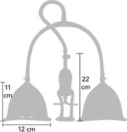 Vacuüm Borst Plezier Pomp M/L - BDSM Pomp - Transparant - Tepel stimulatie — thumbnail 3