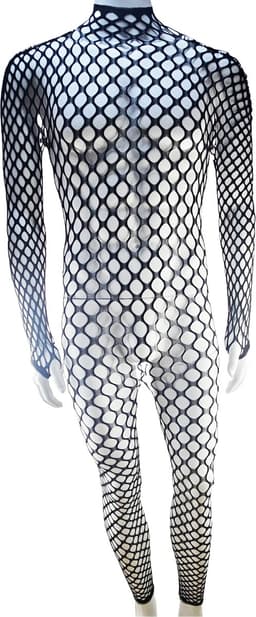 BamBella ® - Panty pak -Onesize - body suit - Heren- Erotische jumpsuit van kant Man lingerie Zwart kant gaas — thumbnail 1