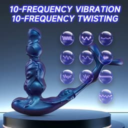 Daity Anale Vibrator voor Mannen – Prostaat Stimulator met Afstandsbediening – Vibrerende Buttplug Seksspeeltje – Stil & Oplaadbaar – Blauw — thumbnail 3