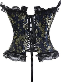 Romantisch klassiek korset met vetersluiting | Maat 46 | Plus Size Lingerie — thumbnail 4