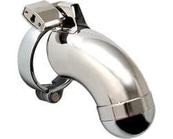 Rimba Bondage Play - Kuisheidskooi - Metalen Peniskooi Met Hangslot - Gesloten model - One Size - Zilver