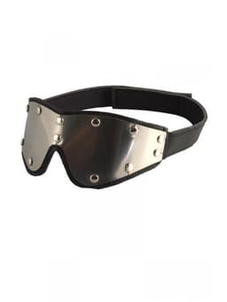 Rimba - Blinddoek Leer Met Metaal - Zwart/Zilver — thumbnail 2
