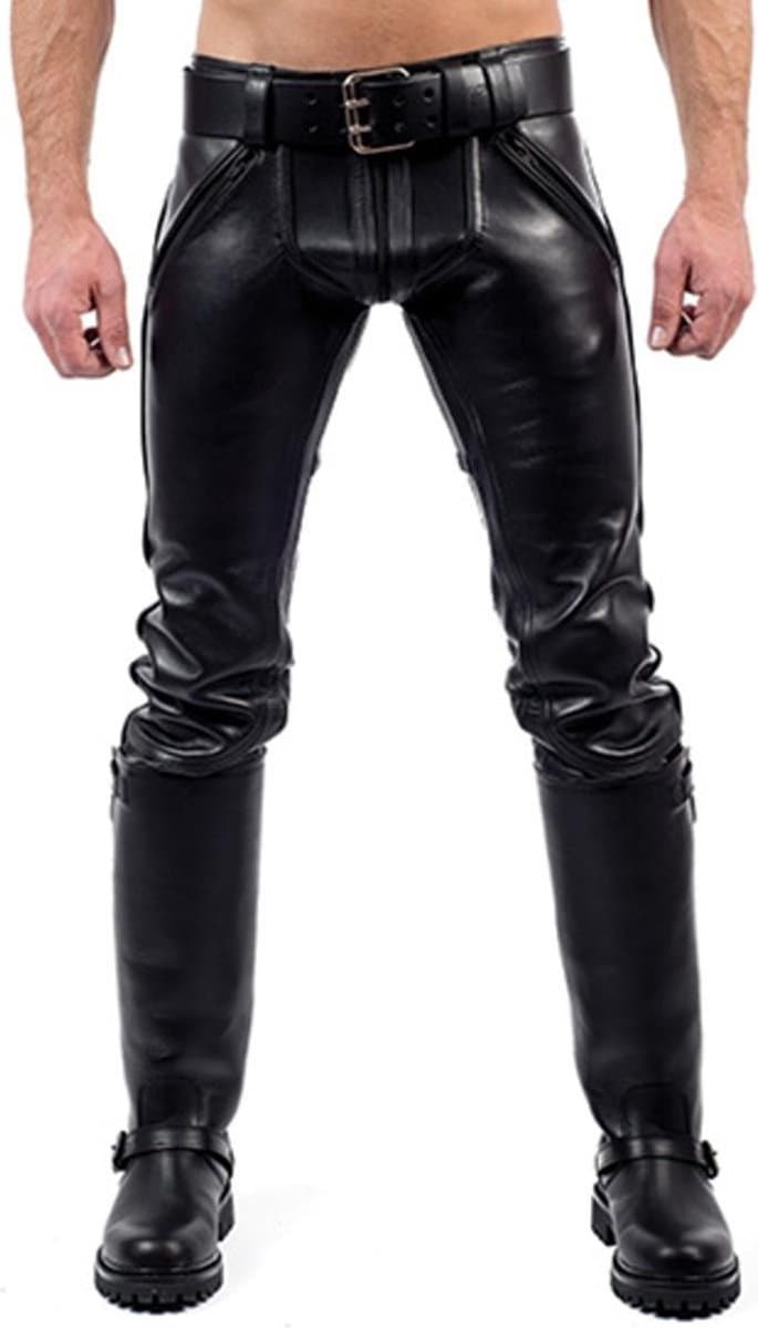Mister b leather fxxxer jeans all black 34 — afbeelding 1