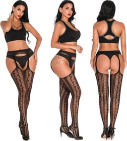 Body Pleasure Strakke Bodystocking – Maat L/M – Luxe Cadeaubox – TL141 — thumbnail 5