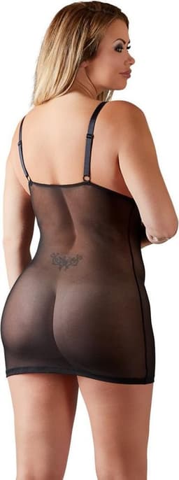 Cottelli Plus Size –  Nachtjurk met Perfecte Pasvorm voor Pure Verleiding – Maat 2XL – Zwart — thumbnail 5