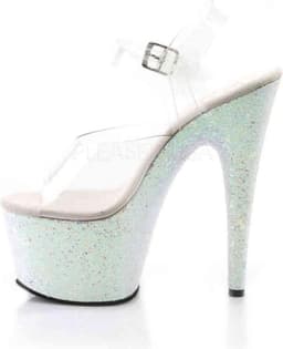 Pleaser - ADORE-708LG Sandaal met enkelband, Paaldans schoenen - Paaldans schoenen - 41 Shoes - Roze/Transparant — thumbnail 3