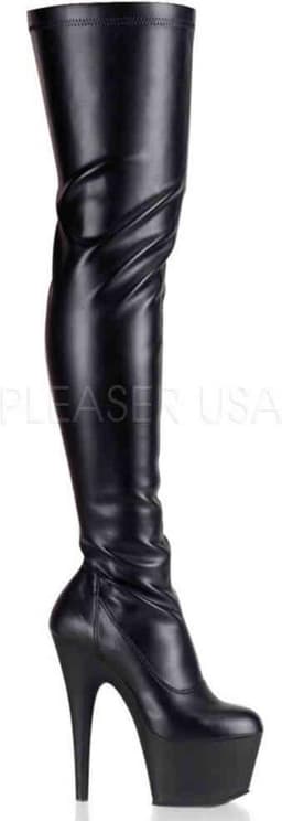 Pleaser Overknee Laarzen -39 Shoes- ADORE-3000 US 9 Zwart — thumbnail 1