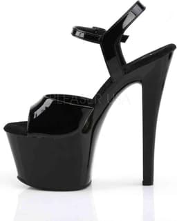 Pleaser - SKY-309 Sandaal met enkelband, Paaldans schoenen - Paaldans schoenen - 44 Shoes - Zwart — thumbnail 3