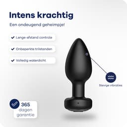 MyFantasy Vibrerende Buttplug met App - Abonnementsvrij en Wereldwijd Bestuurbaar - Sex Toys voor Koppels - Mannen - Vrouwen - Kamasutra Seksspeeltjes - Anaal Vibrator plug - Vibrators voor hem of haar - Zwart — thumbnail 4