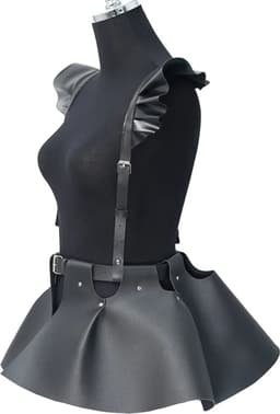 Lederen rok met bretels - BDSM - Feest - Festival - Erotische outfit - One size — thumbnail 2