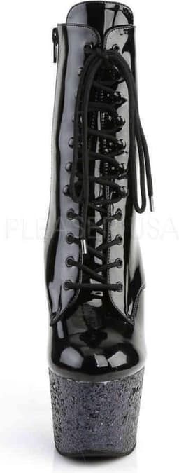Pleaser - ADORE-1020G Plateau Laarzen, Paaldans schoenen - Paaldans schoenen - 36 Shoes - Zwart — thumbnail 2