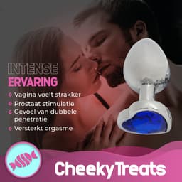 CheekyTreats Metalen Buttplugs voor mannen en vrouwen - Buttplug Set 3-Delig met Vibrator - Anal & Butt Plug - Blauw' — thumbnail 3