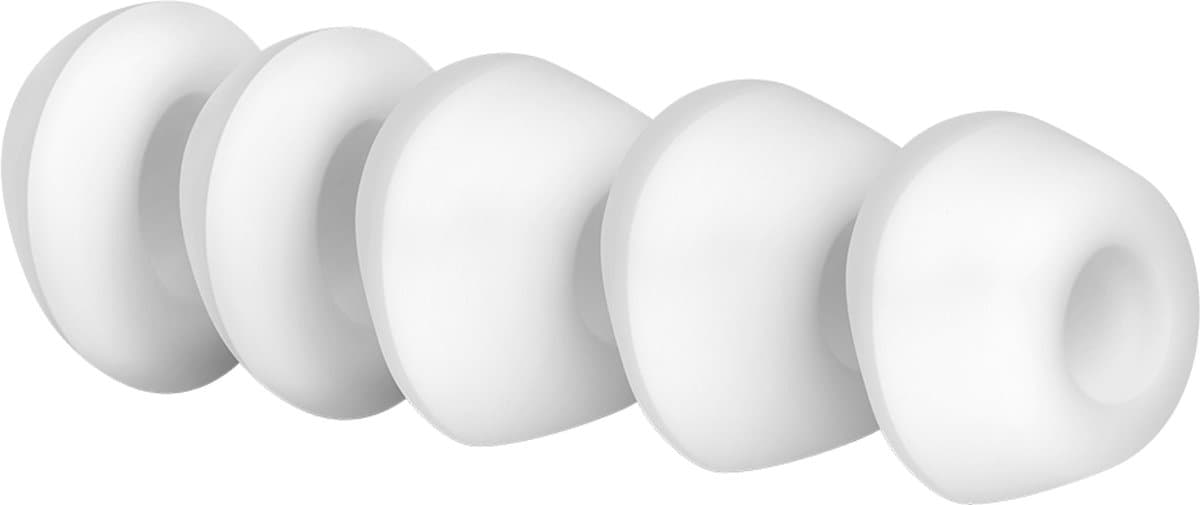 Opzetstukken voor Satisfyer 1 Next Generation | huidvriendelijk siliconen | wit | 5 stuks — afbeelding 1