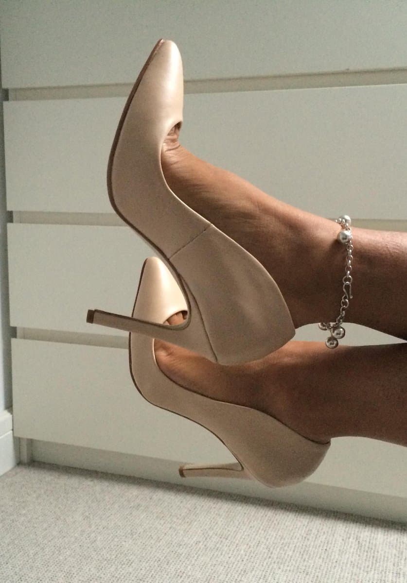damesschoen sexy pump nude - high heels beige- killer heels — afbeelding 1